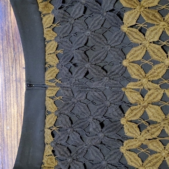 Ann Taylor Loft Black and Brown Patterned  Skirt Sz 2 - Picture 5 of 7